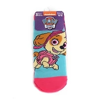 PAW Patrol Girls' 3 Pack Low-Cut Socks, Sizes 10-13