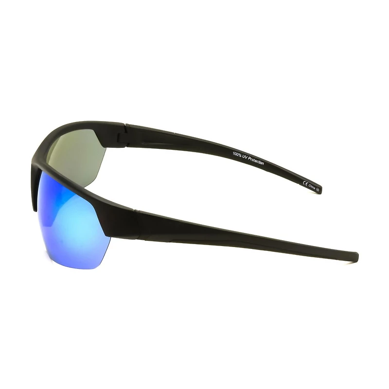 Lunettes de soleil noir mat Athletic Works avec verres polarisés Revo verts