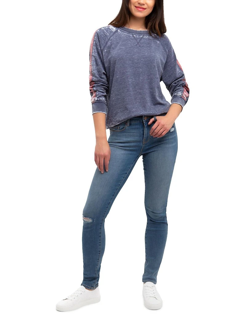 Jordache Women's Burnout Sweatshirt
