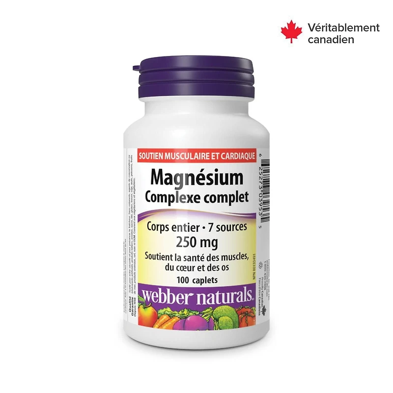 Webber Naturals Magnesium Complete Complex 250 mg, 100 Caplets