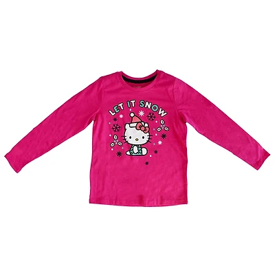 T-shirt à manches longues Hello Kitty Snow Time pour fille