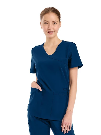 Scrubstar Core Essential Women's Wrap Scrub Top, Sizes XS-3XL