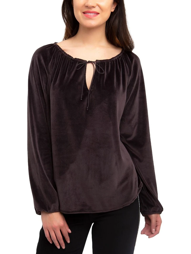 Jordache Women's Peasant Top