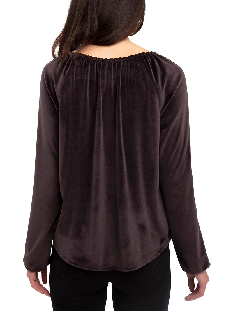 Jordache Women's Peasant Top