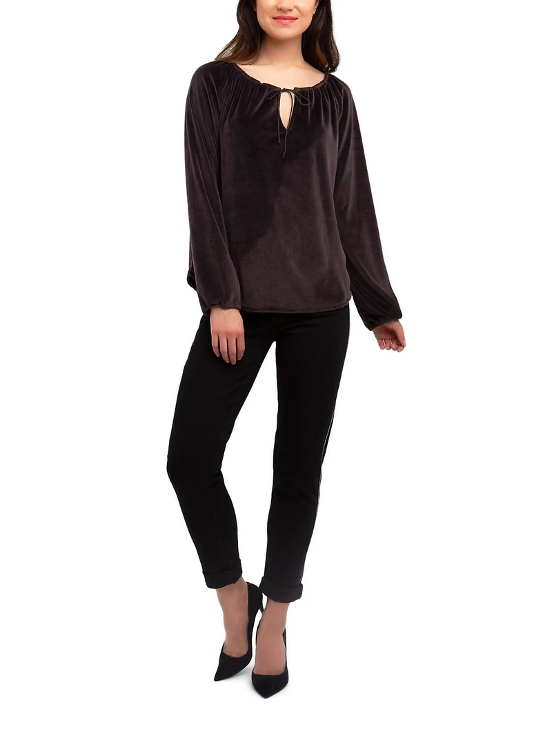 Jordache Women's Peasant Top
