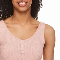 No Boundaries Women's Waffle Tank