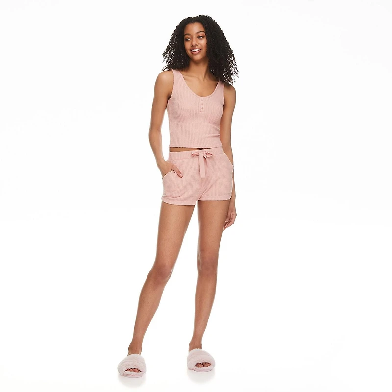 No Boundaries Women's Waffle Tank