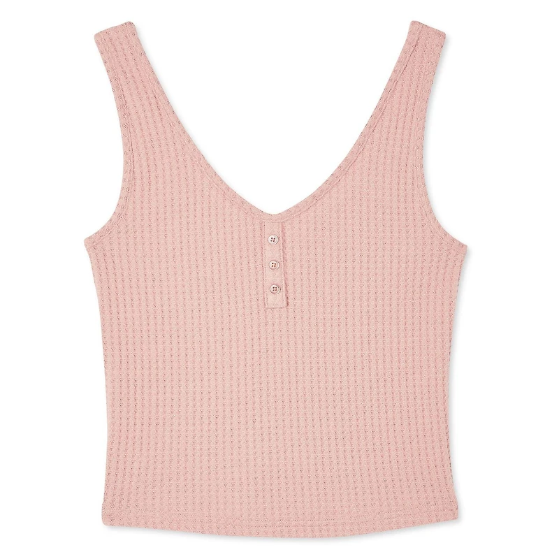 No Boundaries Women's Waffle Tank