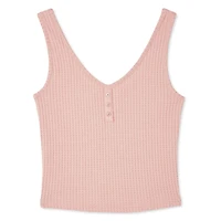 No Boundaries Women's Waffle Tank