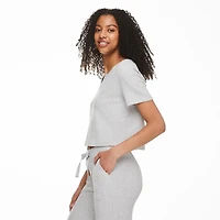 T-shirt en tricot gaufré No Boundaries pour femmes