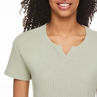 T-shirt en tricot gaufré No Boundaries pour femmes