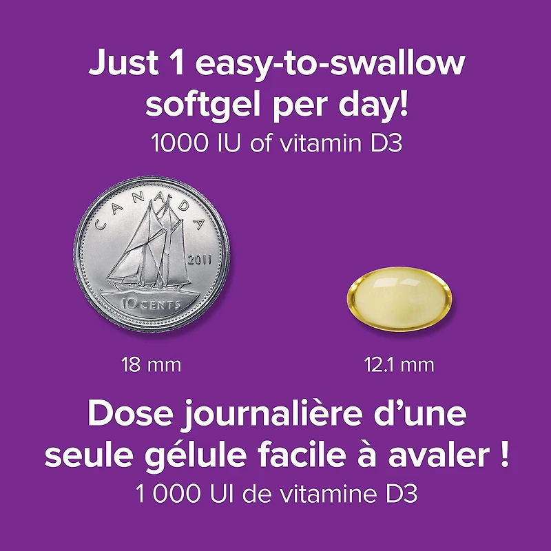 Webber Naturals Vitamine D3 1000 IU 240 gélules