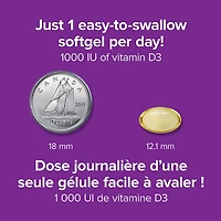 Webber Naturals Vitamine D3 1000 IU 240 gélules