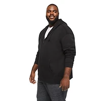 Haut à capuchon zippé sur la longueur George Plus pour hommes Tailles 3XL-5XL