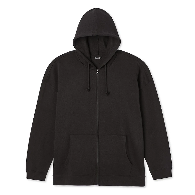 Haut à capuchon zippé sur la longueur George Plus pour hommes Tailles 3XL-5XL