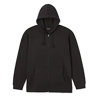 Haut à capuchon zippé sur la longueur George Plus pour hommes Tailles 3XL-5XL
