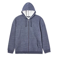 Haut à capuchon zippé sur la longueur George Plus pour hommes Tailles 3XL-5XL