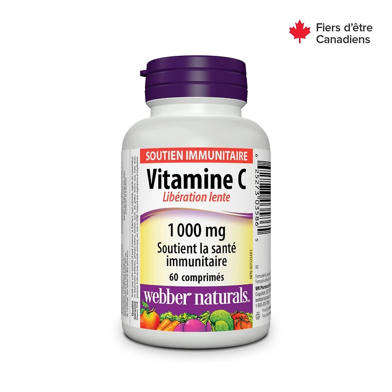 Webber Naturals Vitamine C Libération lente 1000 mg 60 comprimés