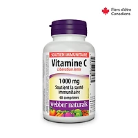 Webber Naturals Vitamine C Libération lente 1000 mg 60 comprimés