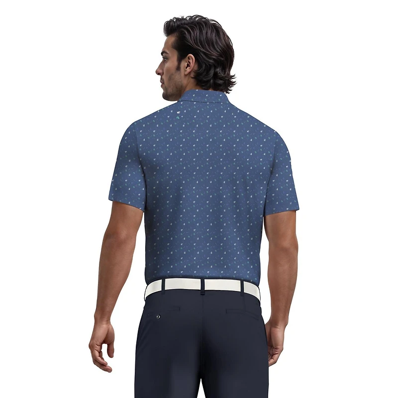 Ben Hogan Polo de golf à manches courtes imprimé chariot de golf pour hommes