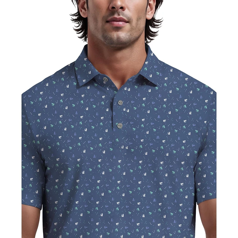 Ben Hogan Polo de golf à manches courtes imprimé chariot de golf pour hommes