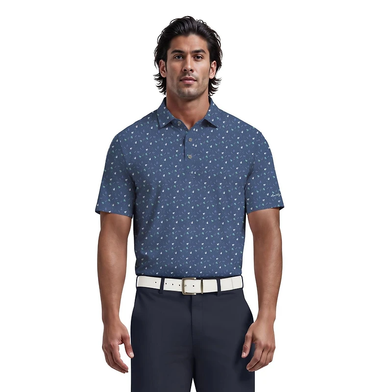 Ben Hogan Polo de golf à manches courtes imprimé chariot de golf pour hommes