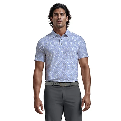 Ben Hogan Men’s Conversational Print Short Sleeve Golf Polo
