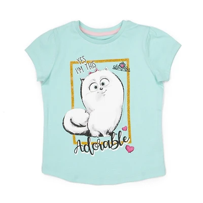 Secret Life of Pets 2 T-shirt à manches courtes pour fille en bas âge