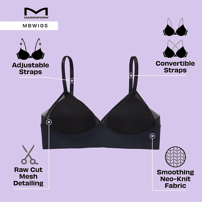Maidenform Mesh Trim Triangle Bralette, CMB105