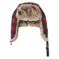 Canadiana Kids' Unisex Buffalo Check Trapper Hat