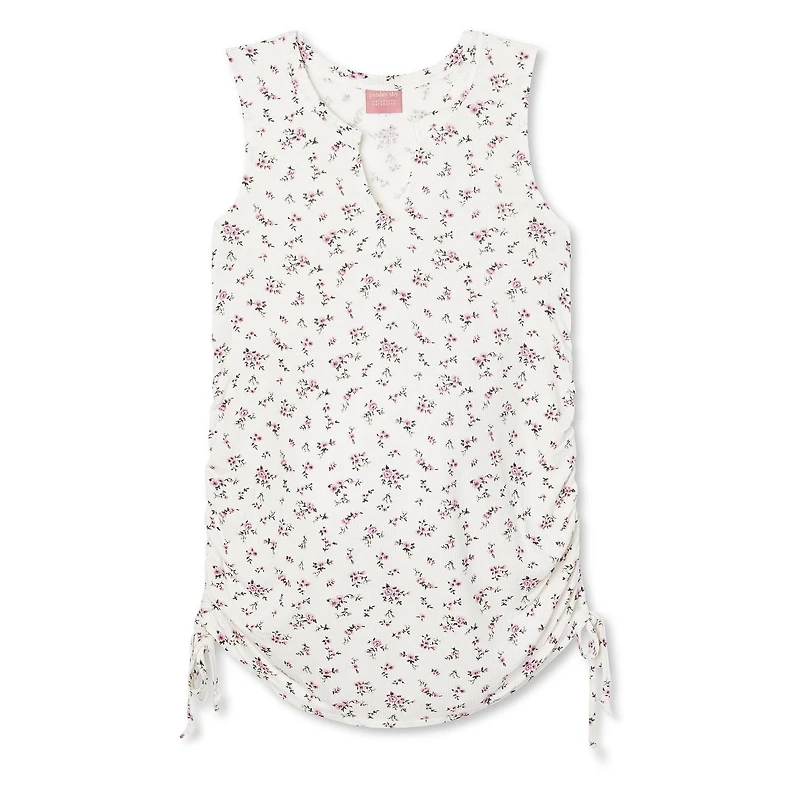 Débardeur côtelé avec côtés ruchés Paisley Sky Maternité