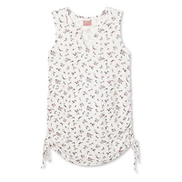 Débardeur côtelé avec côtés ruchés Paisley Sky Maternité