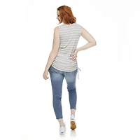 Débardeur côtelé avec côtés ruchés Paisley Sky Maternité