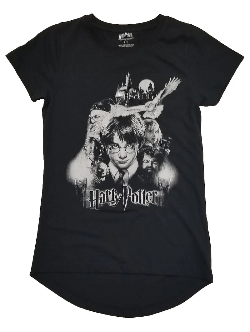 LADIES HARRY POTTER GROUP BLACK TEE