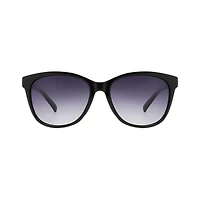 Time & Tru Women's Black Polarized Cat Eye Sunglasses