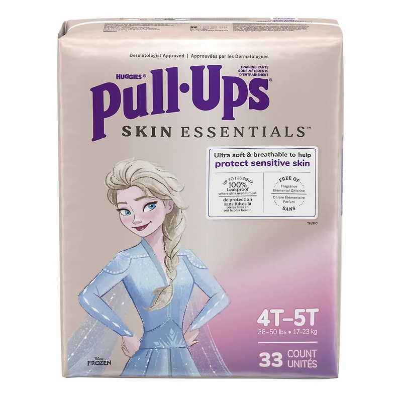 Sous-vêtements d’entraînement Pull-Ups Skin Essentials pour filles, 2T-5T (14 à 18 kg), 99-112 sous-vêtements