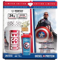 DIESEL Limited Edition Super Hero Gift Box Set with 2lb DIESEL Whey Protein and a 700ml Limited Edition Shaker - French Vanilla, Box Set DIESEL + Shaker