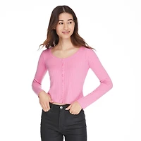 Cardigan boutonné à l’avant No Boundaries pour femmes