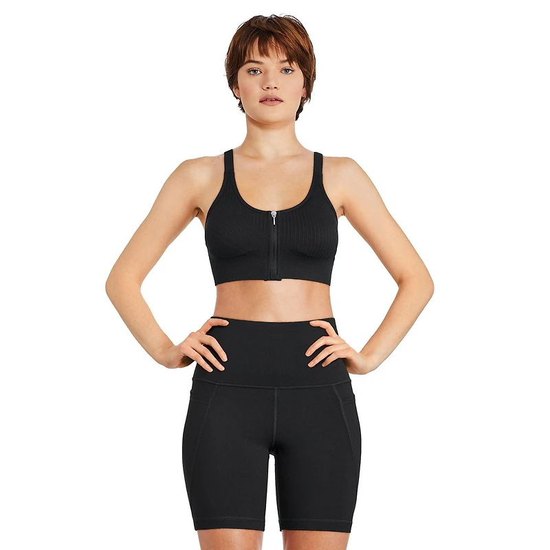 Soutien-gorge sport zippé Athletic Works pour femmes
