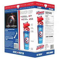 DIESEL Limited Edition Super Hero Gift Box Set with 2lb DIESEL Whey Protein and a 700ml Limited Edition Shaker - French Vanilla, Box Set DIESEL + Shaker