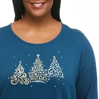 T-shirt des fêtes à manches 3/4 Penmans Plus pour femmes