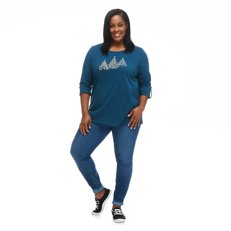 T-shirt des fêtes à manches 3/4 Penmans Plus pour femmes