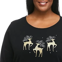 Penmans Plus Women's 3/4 Sleeve Holiday Tee