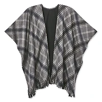 Poncho ruana à carreaux George pour femmes