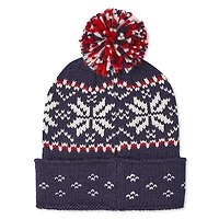 George Men's Fair Isle Beanie with Pompom