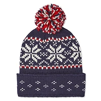 George Men's Fair Isle Beanie with Pompom