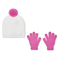 George Girls' Chenille Toque and Gloves 2-Piece Set