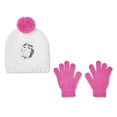 George Girls' Chenille Toque and Gloves 2-Piece Set