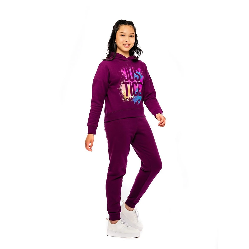 Girls Justice Splatter Long Sleeve Hoodie