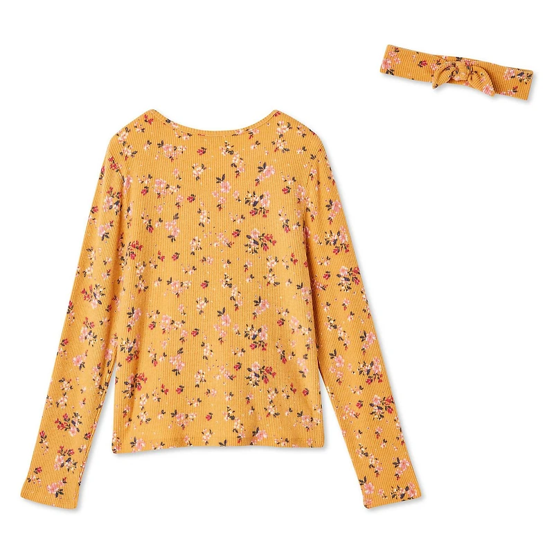 Ensemble 2 pièces avec haut en hacci et serre-tête George pour filles